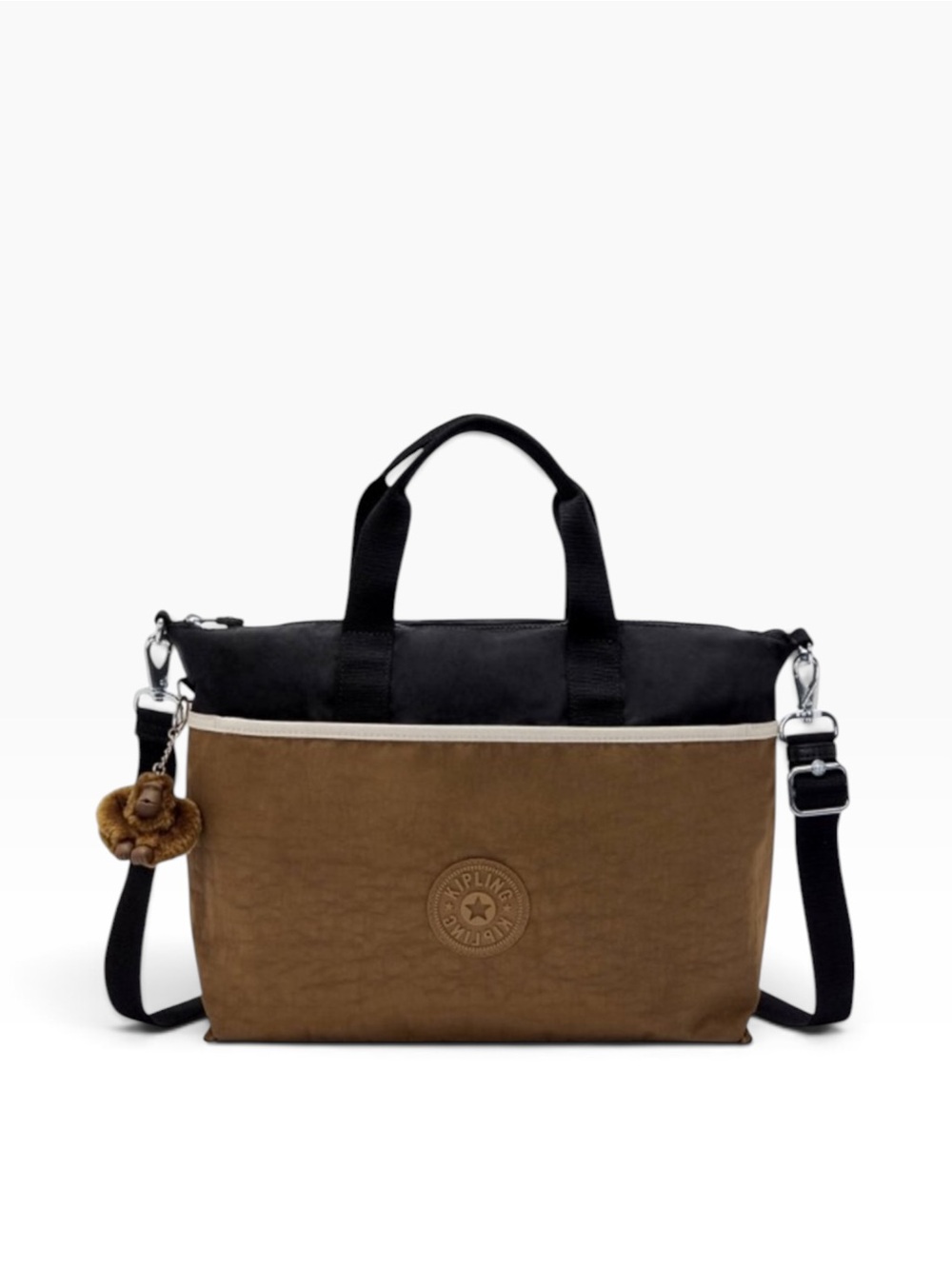 Kipling Black and Brown Elida Shoulder Bag crossbody